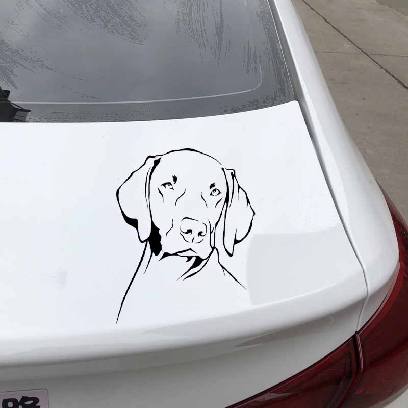 Motorcycle Gear Dogs - Weimaraner Dog Outline Waterproof PVC Vinyl