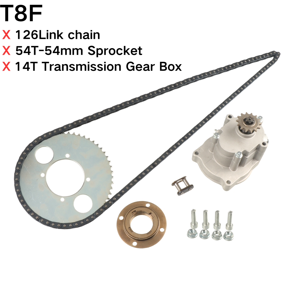 Motorcycle Gear Bundle - T8F 44T/54T 4Bolt Rear Sprocket 126Link