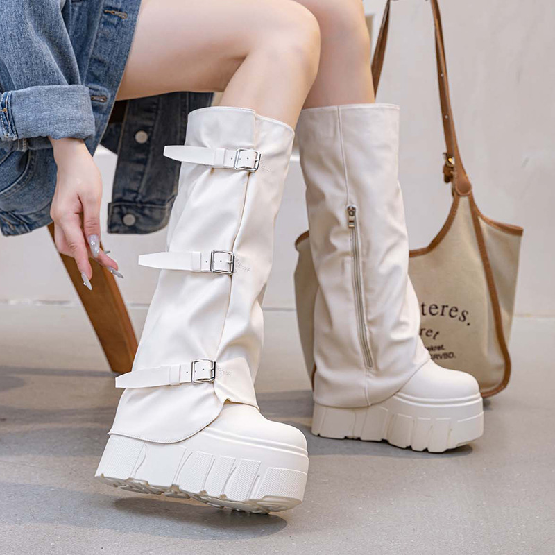 14cm Heel Knee High Boots Plat - огляд і ціна Riding Boot Short