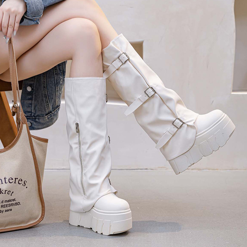 14cm Heel Knee High Boots Plat - огляд і ціна Riding Boot Short