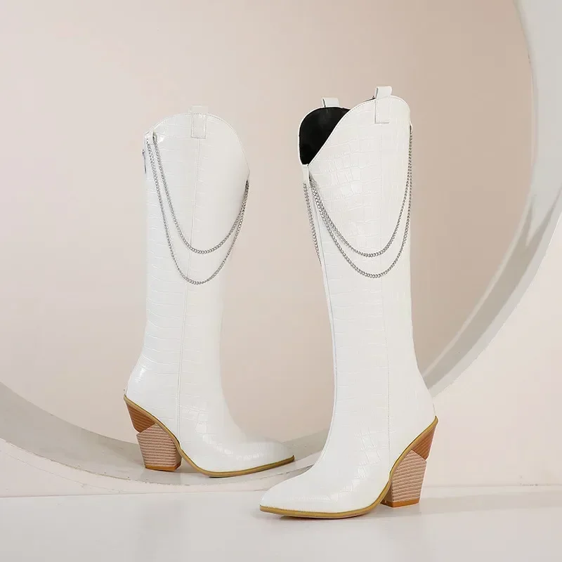 Women Western Knee High Boots  - огляд і ціна Riding Boot Short