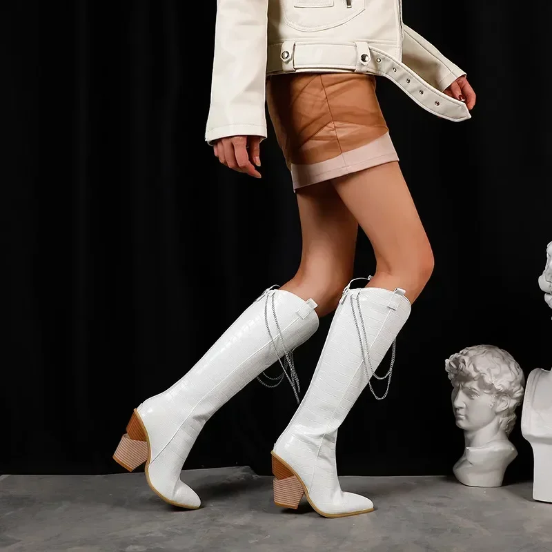 Women Western Knee High Boots  - огляд і ціна Riding Boot Short