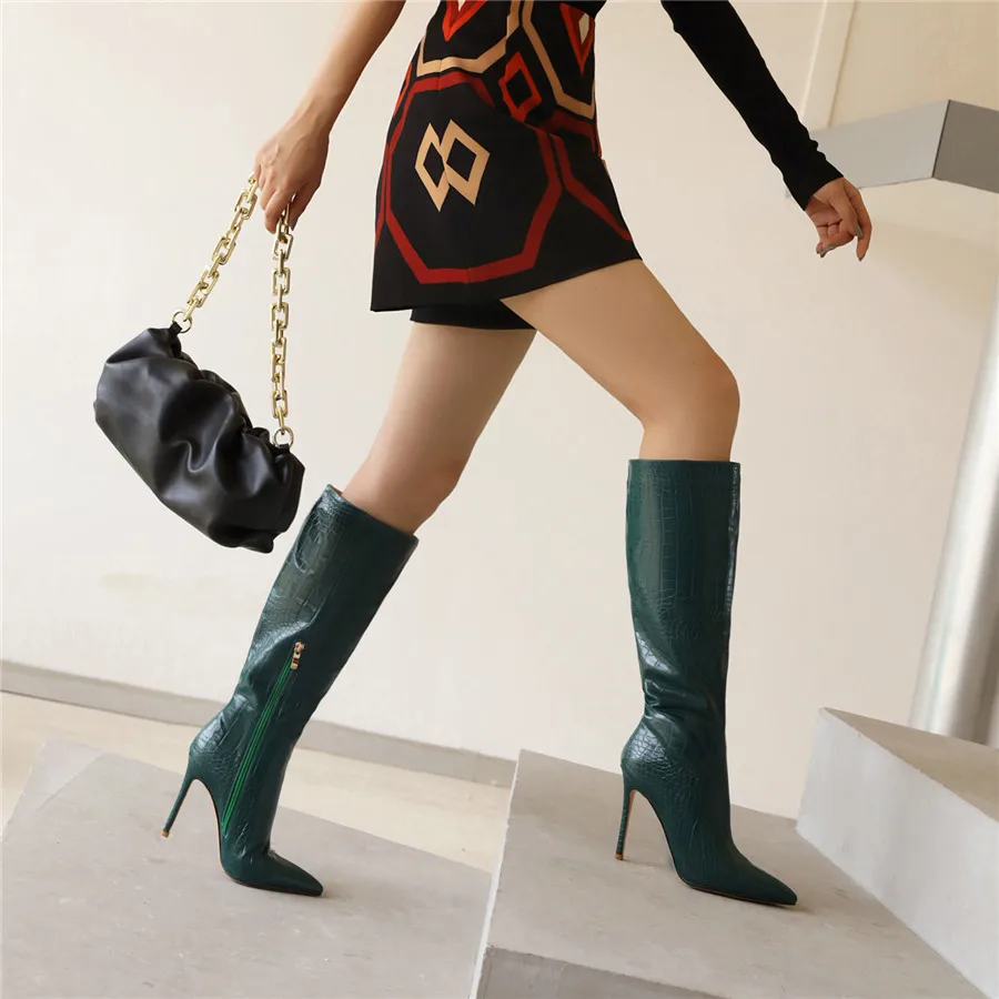 Shiny Silver Gold Women Knee H - огляд і ціна Riding Boot Short