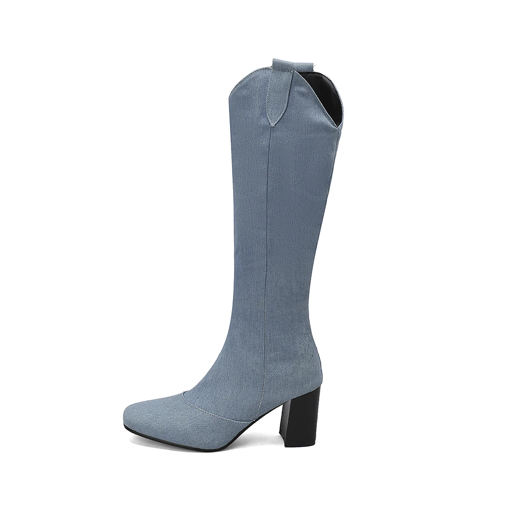 New Winter Black Blue Women Kn - огляд і ціна Riding Boot Short