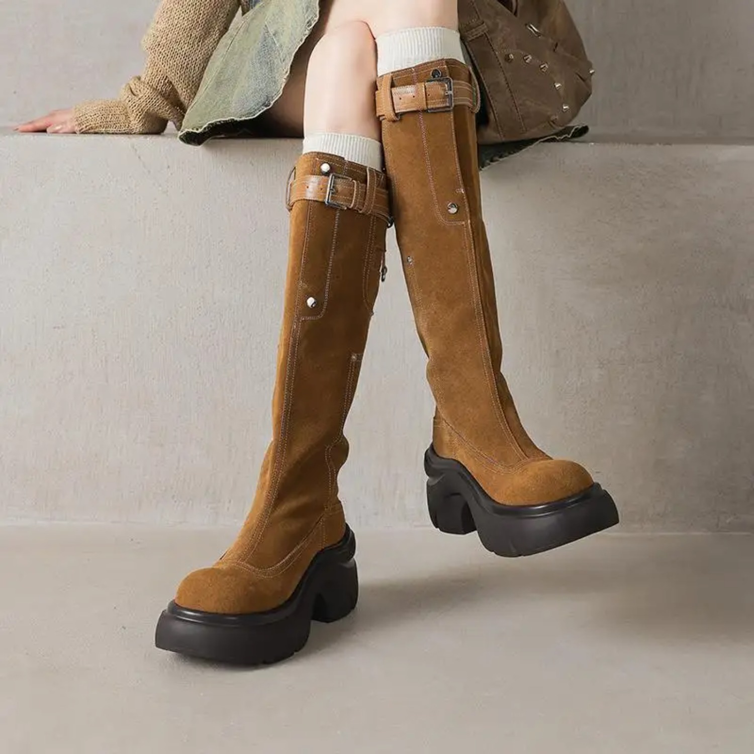 ZORSSAR Cow Suede Nubuck Round - огляд і ціна Riding Boot Short