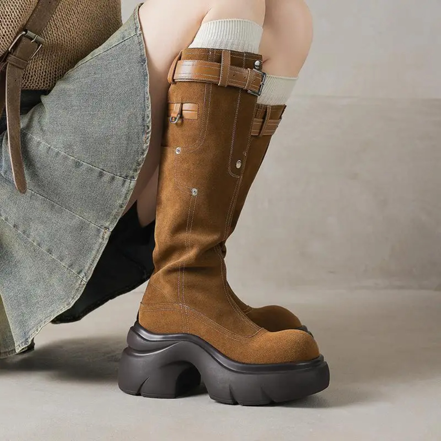 ZORSSAR Cow Suede Nubuck Round - огляд і ціна Riding Boot Short