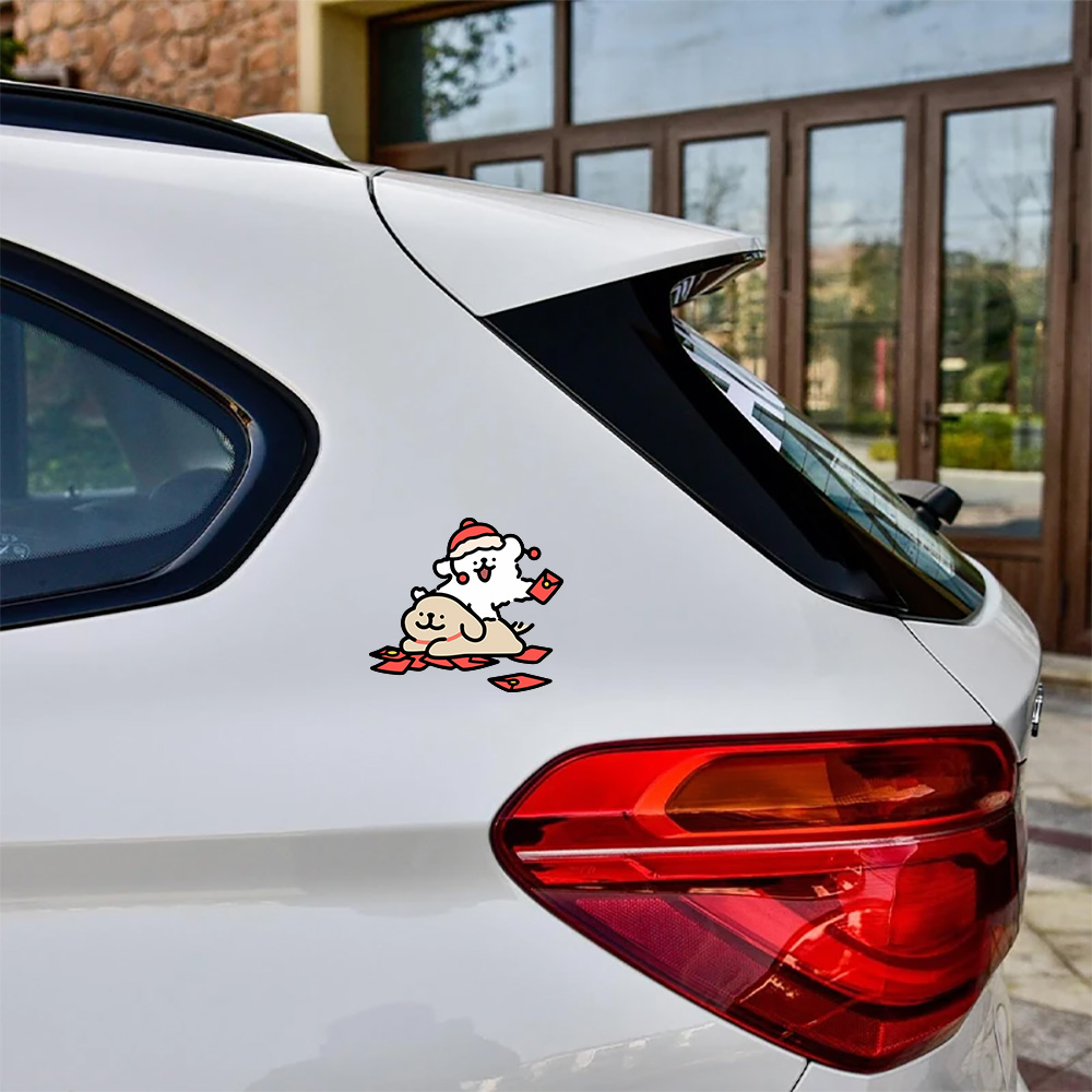 Cartoon Puppy Maltese Car Stic - огляд і ціна Motorcycle Gear Dogs